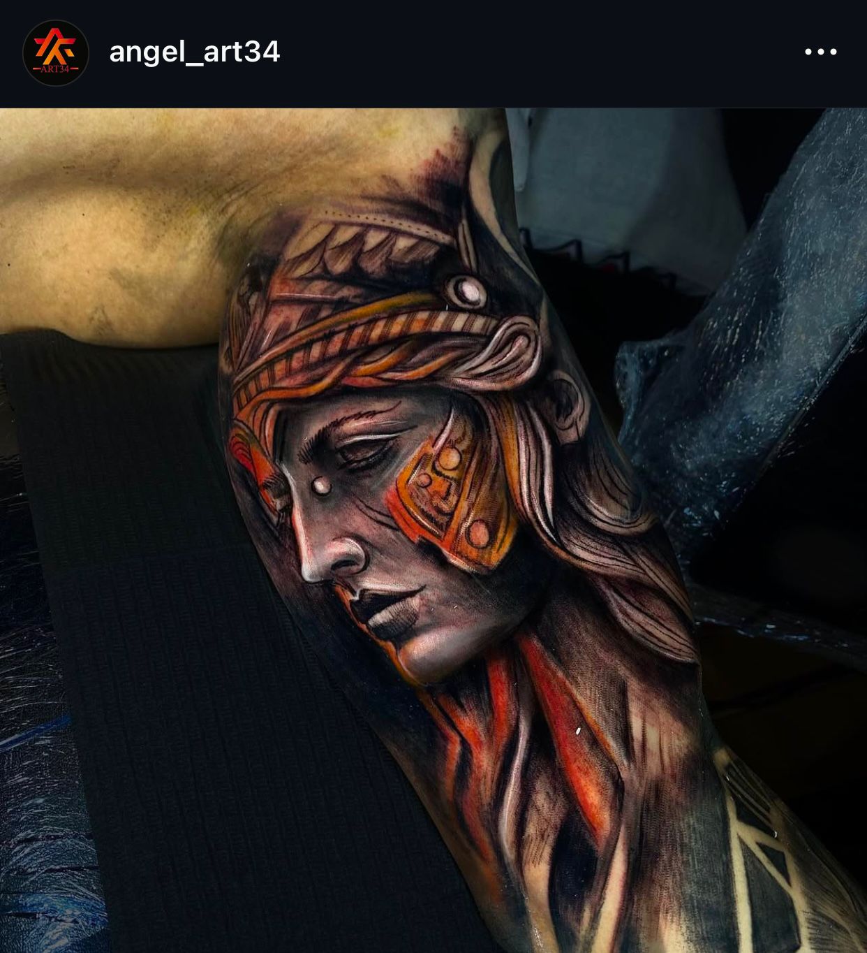 Tatuaje realizado por Ángel