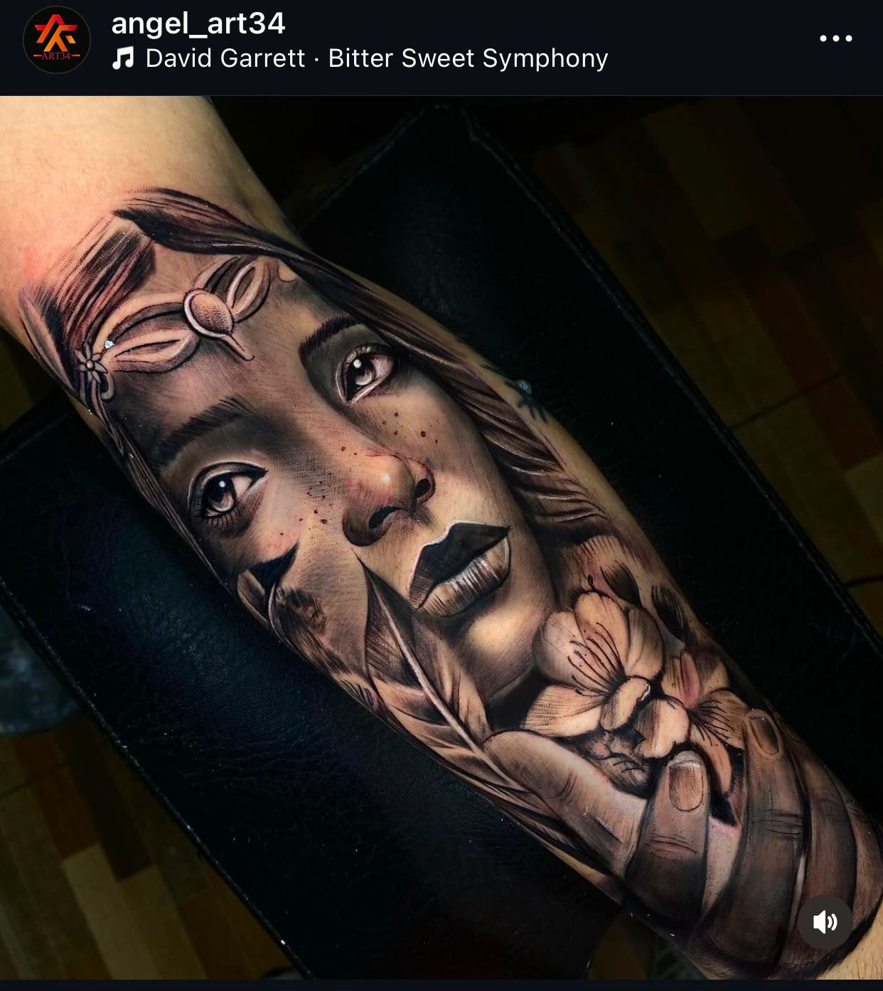 Tatuaje realizado por Ángel